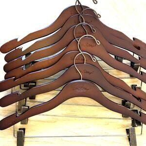 7 Lilly Pulitzer Clothes Hangers brown clip pants shorts dress skirt RARE lot 7